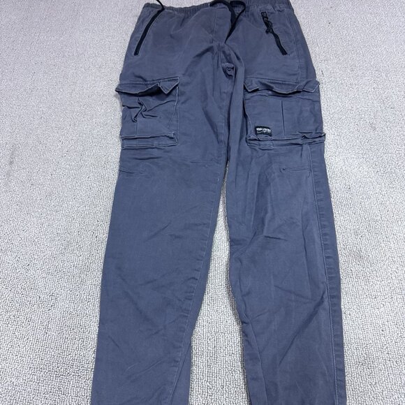 Hollister Cargo Skinny Joggers Gray Zip Pockets Men’s Size Small Drawstring - Picture 9 of 12